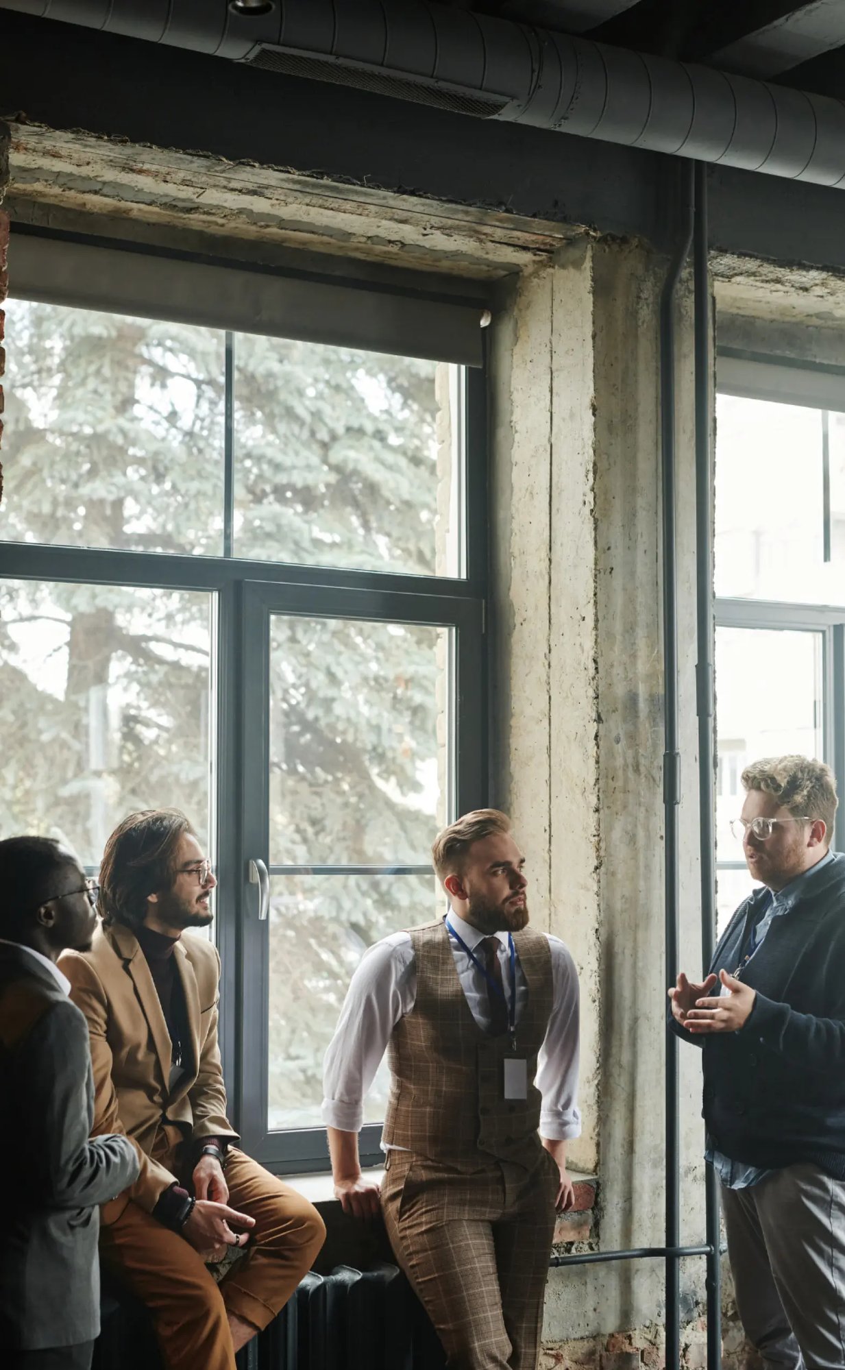 Group of men talking-1